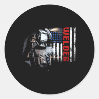 Adesivo American Welder Welder American Flag Proud Welud