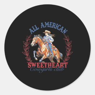 Adesivo American Western Sweetheart Cowboys Club 4th Of J