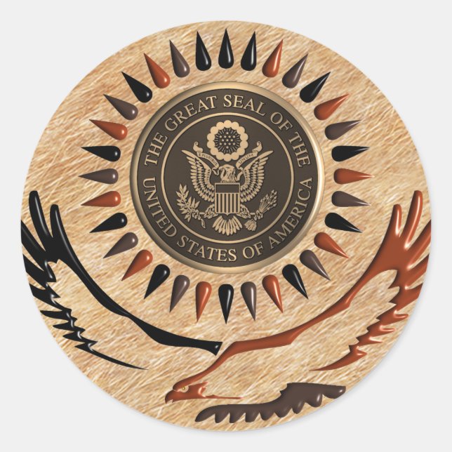 ADESIVO AMERICANO BRONZE SEAL EAGLE (Frente)