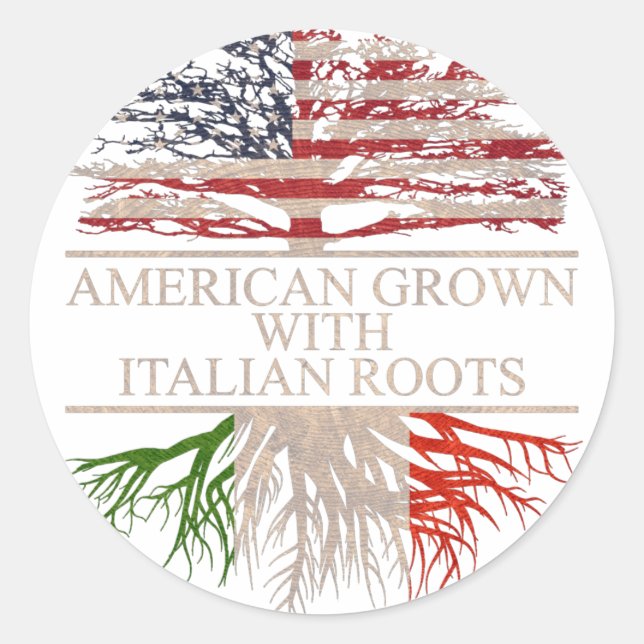 Adesivo Americano crescido com raízes italianas (Frente)