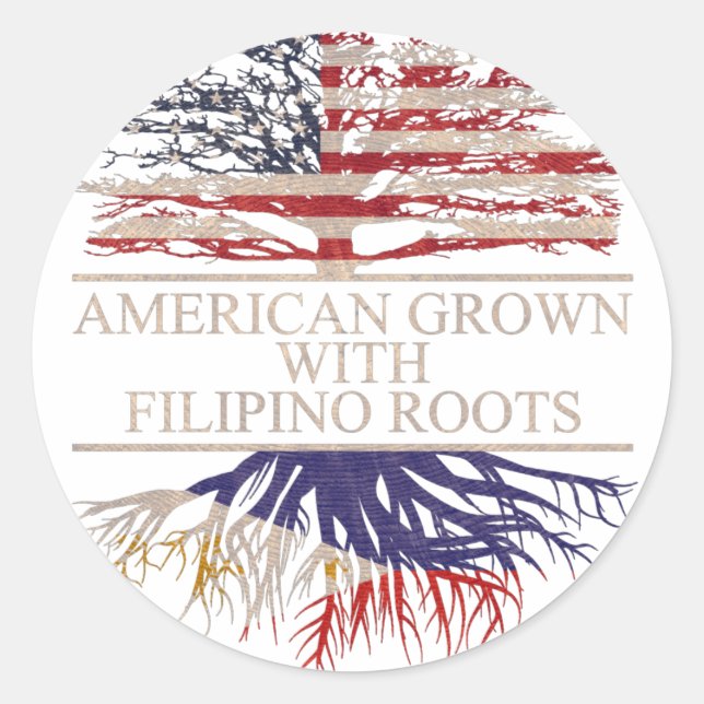 Adesivo Americano cultivado com raízes de filipino (Frente)