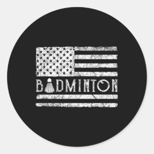 Adesivo Americano de Badminton EUA Bandeira Volantes Diver