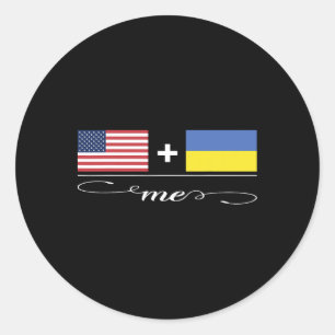 Adesivo Americano + Ucraniano = Bandeiras dos EUA e da Ucr