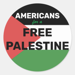 ADESIVO AMERICANOS POR UM PAVILHÃO GRATUITO PALESTINA VERM