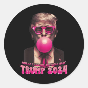 Adesivo Américas - Favorito condenado Felon Pink Trump Bub