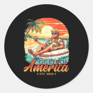 Adesivo Américas Golfo Trump 2024 Retro Beach Usa America 