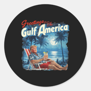 Adesivo Américas Golfo Trump 2024 Retro Beach Usa America
