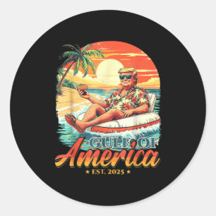 Adesivo Américas Golfo Trump 2024 Retro Beach Usa America