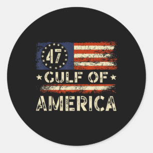 Adesivo Américas Golfo Vintage - Bandeira Americana Golfo 