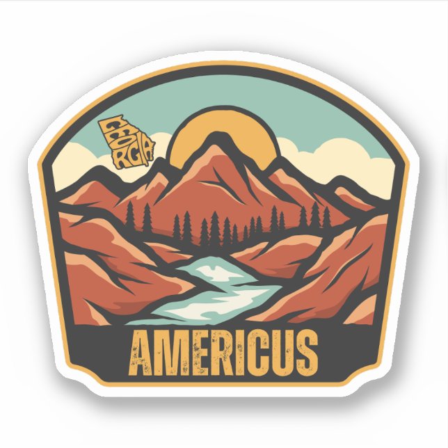 Adesivo Americus, Geórgia (Frente)