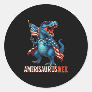 Adesivo Amerisauro T Rex Dinossauro 4 De Julho Americano F