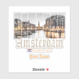 Adesivo Amesterdã Holanda - Vintage souvenir