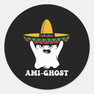 Adesivo Amighost Spooky Halloween Fantasma Mexicana Sombre