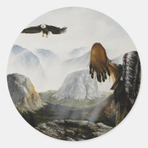 Adesivo Amigo bem-vindo de Painting~ do nativo americano