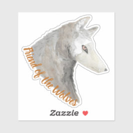 Adesivo Amigo de Aquarela dos Lobos