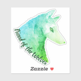 Adesivo Amigo do Lobo Verde da Água