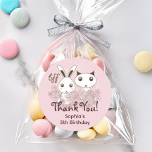 Amigos Animais Rosa Para Sempre Aniversário Infant