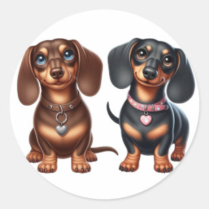 Adesivo Amigos bonitos de dachshund