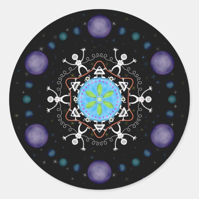 Adesivo Amigos da alienígena (Frente)