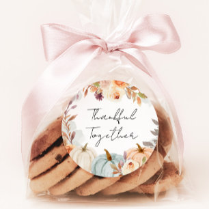 Adesivo Amigos de Ação de Graças Dando Favor ao Janto