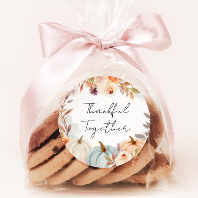 Adesivo Amigos de Ação de Graças Dando Favor ao Janto (Criador carregado)