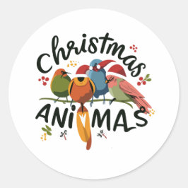 Adesivo Amigos De Natal Que Se Desfilam Num Turno