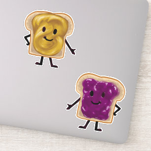 Adesivo Amigos de Peanut e Jelly Sandwich