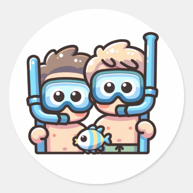 Adesivo Amigos de Snorkel (Frente)