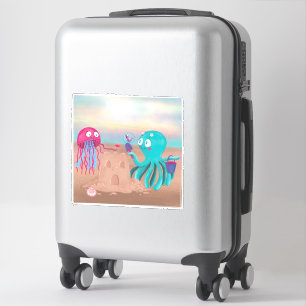 Adesivo Amigos do Castelo de Areia do Bebê do Aquário