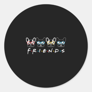 Adesivo Amigos franceses Bulldog Lover Gift