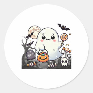 Adesivo Amigos Loucos do Dia das Bruxas Fantasmas