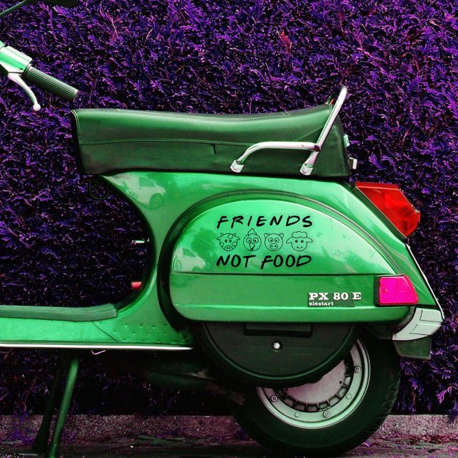 Adesivo Amigos, Não Comidas, Ativismo Vegano, (Criador carregado)