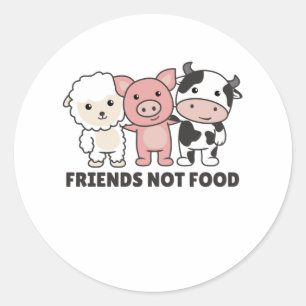 Adesivo Amigos Não Comidas Vegan Ovino