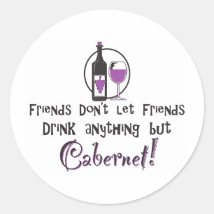 Adesivo Amigos não permitem amigos/cabernet