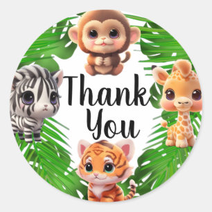 Adesivo Amigos Safari girafa zebra elefante-macaco-zebra