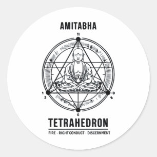 Adesivo Amitabha Buddha Tetrahedron - Sagrada Geometria