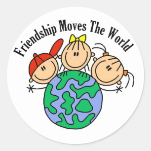 Adesivo Amizade Move as T-shirts e os presentes mundiais