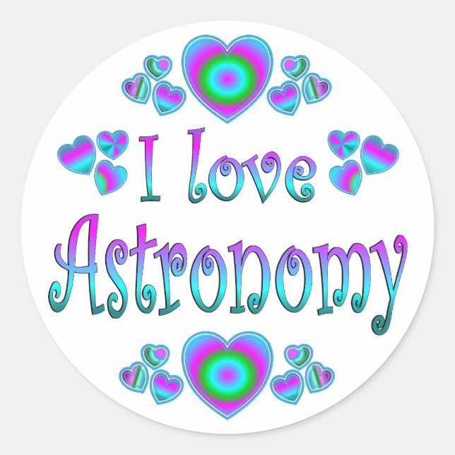 Adesivo Amo Astronomia (Frente)