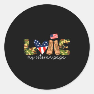Adesivo Amo Meu Veterano Papai Orgulhoso Avô Militar Bande