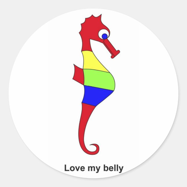 Adesivo Amo minha barriga (Frente)