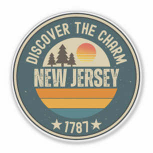 Adesivo Amo Nova Jersey - Lindo Souvenir do Estado de NJ