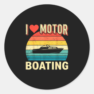 Adesivo Amo o capitão do barco a motor de pontão no lago