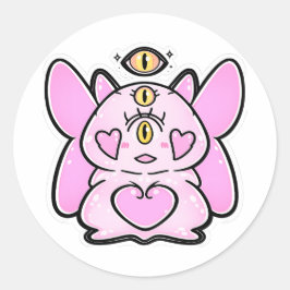 Adesivo Amo o Sticker da Criatura Fantástica Kageko Luv