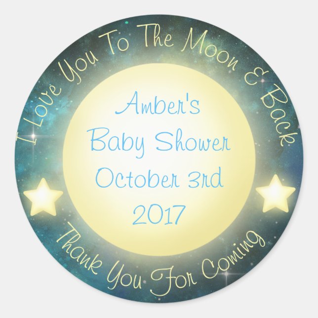 Adesivo Amo-Te À Lua E Aos Pau De Trás (Frente)