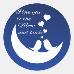 Adesivo Amo-te à Lua e Volta