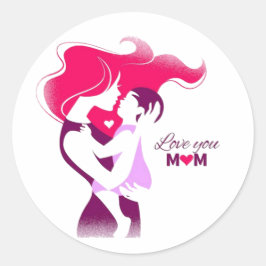 Adesivo Amo-Te Mãe - Dia de as mães Bonita E Corajosa