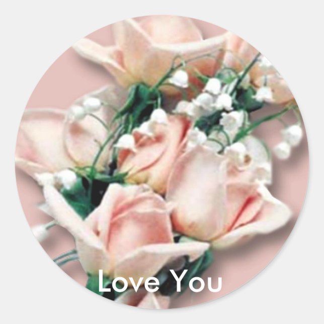 Adesivo Amo-te Rosa Sticker (Frente)