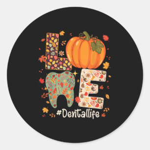 Adesivo Amo Vida Odontológica Abóbora Dente Dentista Outon
