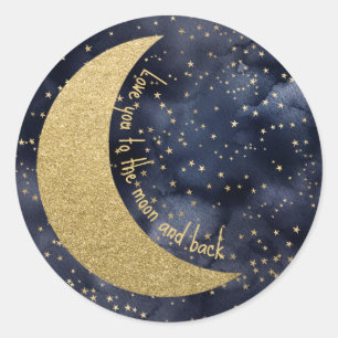 Adesivo Amo Você até a Lua e de Volta Personalizado