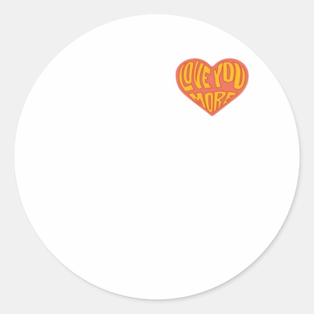 Adesivo Amo Você Mais Estilo de Layout Limpo  (Frente)